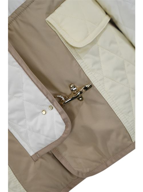 Giacca 3 ganci in nylon trapuntato Bianco/beige FAY | NAW2250346M XBL010Z